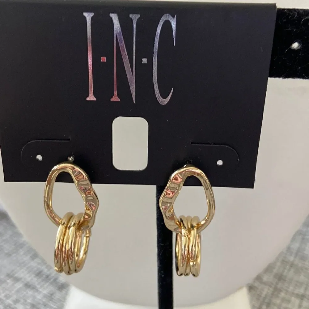 INC NWT earrings gold color